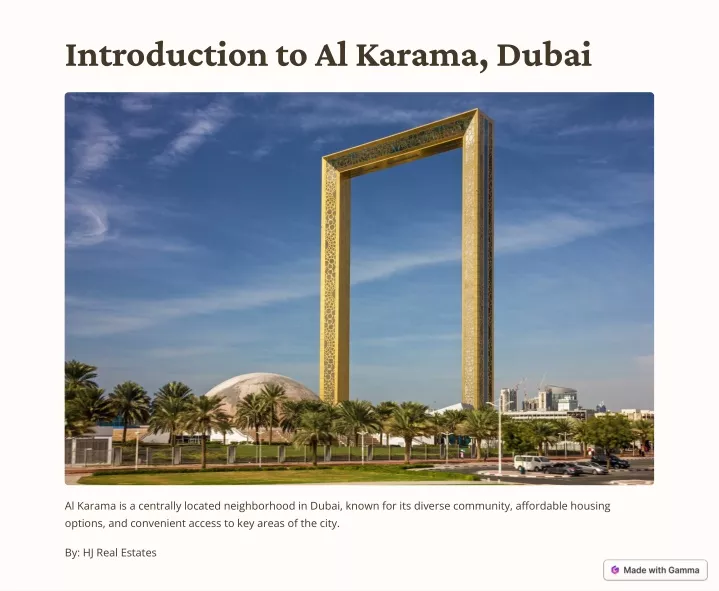 introduction to al karama dubai