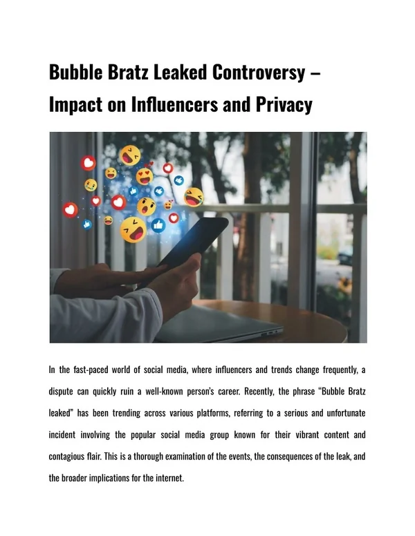 PPT Bubble Bratz Leaked Controversy Impact on Influencers and