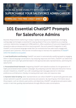 101 essential chatgpt prompts for salesforce