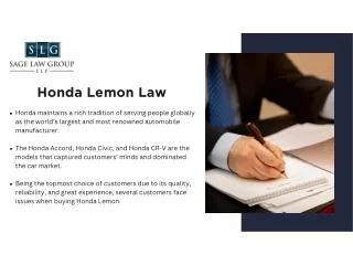 California Honda Lemon Law Attorney - Sage Law Group LLP