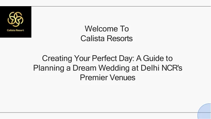 welcome to calista resorts creating your perfect