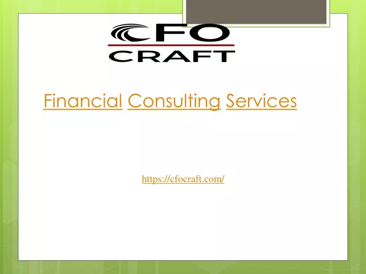 financial consulting services