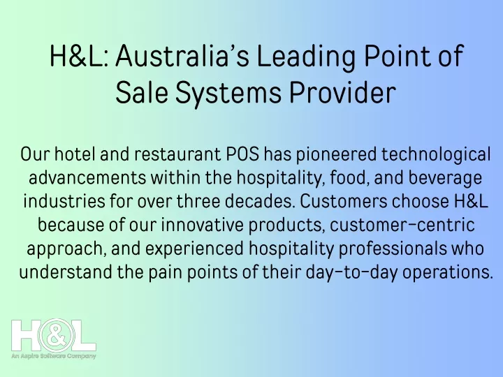 h l australia s leading point of sale systems