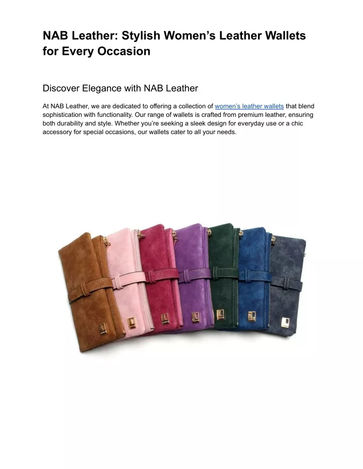 nab leather stylish women s leather wallets