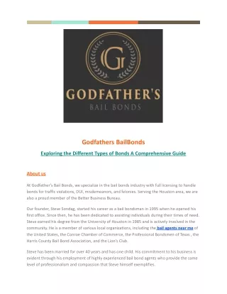 Understanding the Different Types of Bail | Godfathers Bailbond