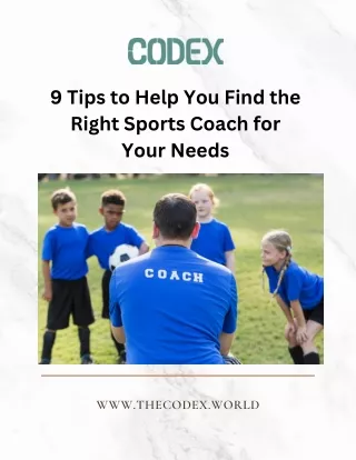 9 Tips to Help You Find the Right Sports Coach for Your Needs