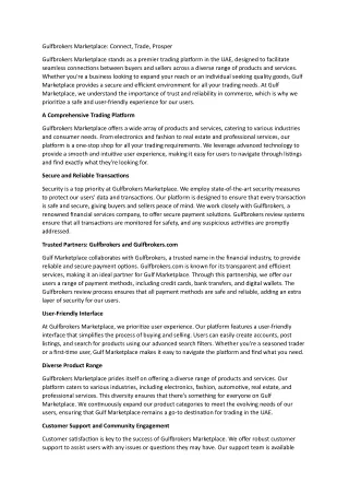 Gulfbrokers Exchange: Simplifying Trade in the UAE
