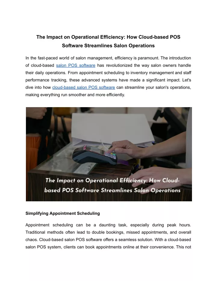 the impact on operational efficiency how cloud