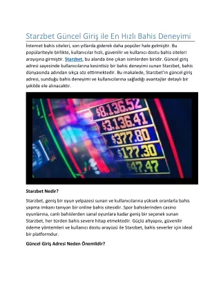 starzbet g ncel giri ile en h zl bahis deneyimi