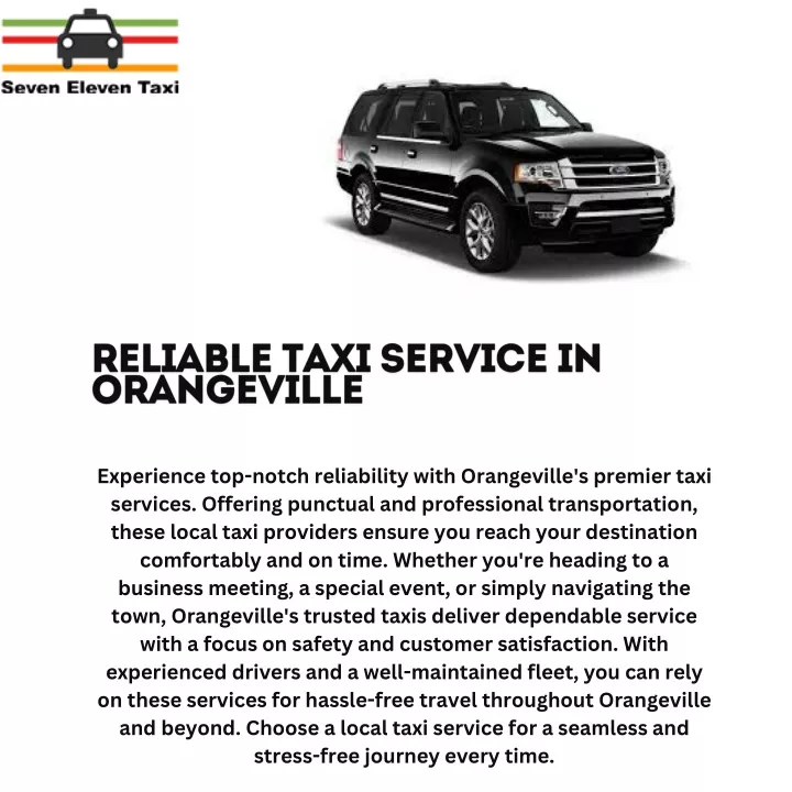 experience top notch reliability with orangeville