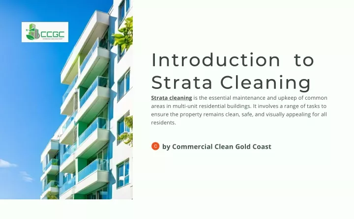 introduction to strata cleaning strata cleaning