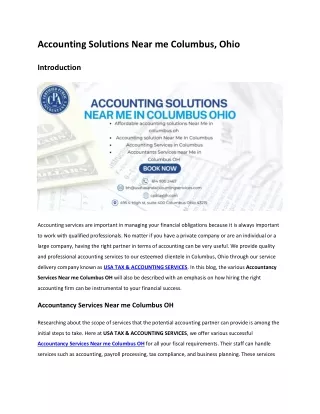 Accounting Solutions Near me Columbus