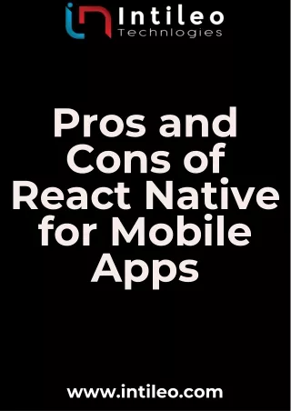Pros and Cons of React Native for Mobile Apps