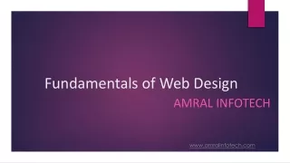 Fundamental of web design|Amral Infotech|Web designers in Pune