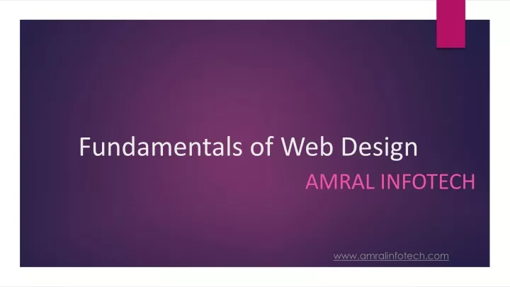 fundamentals of web design