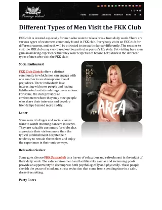 Different Types of Men Visit the FKK Club