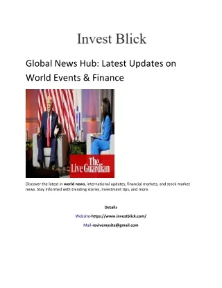 global news hub latest updates on world events