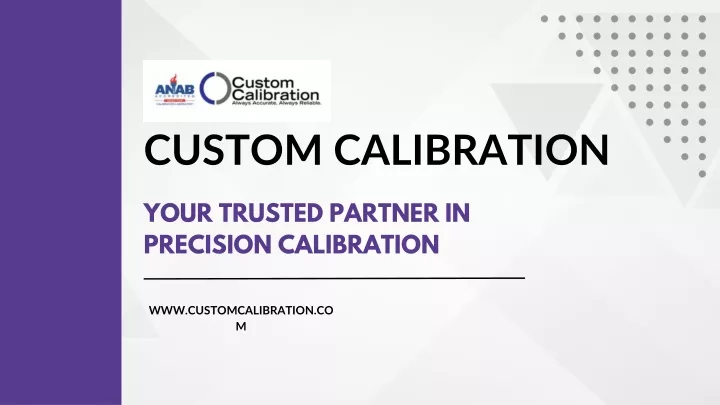 custom calibration