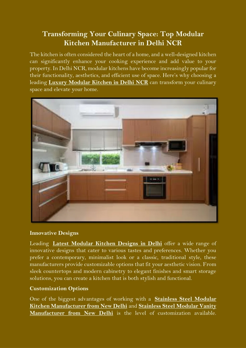 PPT - Transforming Your Culinary Space Top Modular Kitchen Manufacturer ...