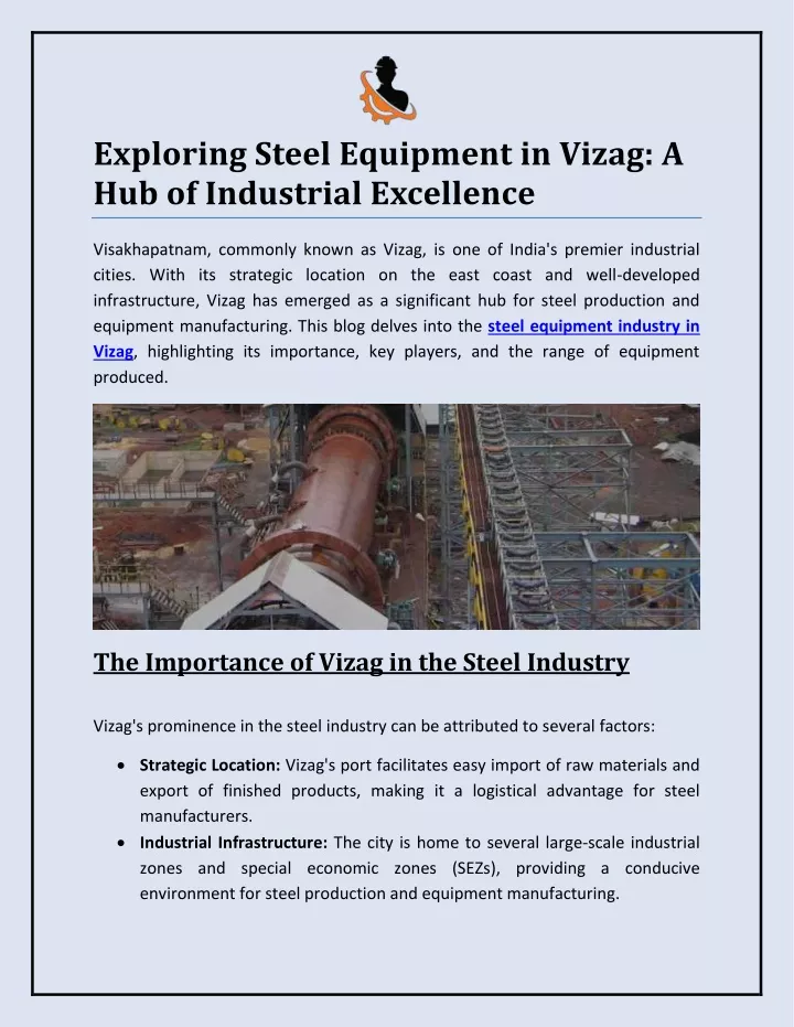 exploring steel equipment in vizag