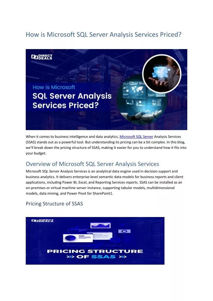 how is microsoft sql server analysis services