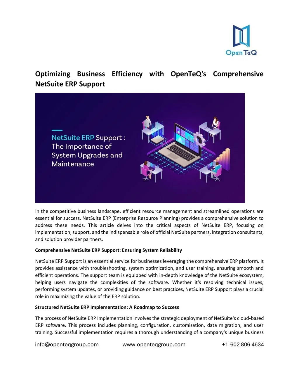 PPT - Optimizing Business Efficiency with OpenTeQ's Comprehensive ...