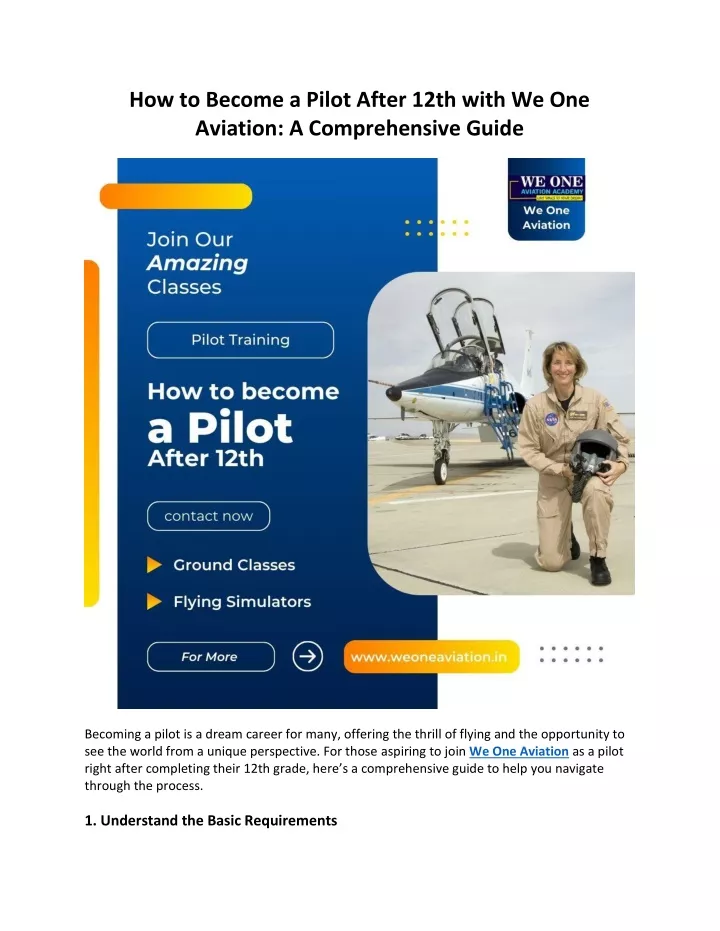 how to become a pilot after 12th with