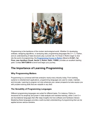 programming is the backbone of the modern