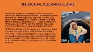 NFU INSURANCE MUTUAL CLAIMS