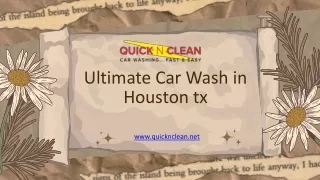 Affordable Car Wash Service in Houston tx - Quick N Clean