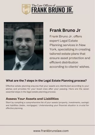 What are the 7 steps in the Legal Estate Planning process