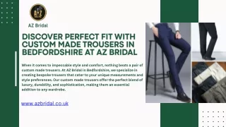 Discover the Best Custom Made Man Suit in Bedfordshire at AZ Bridal