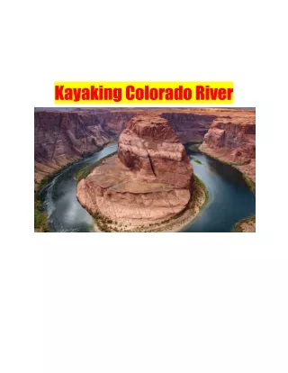 Kayaking Colorado River