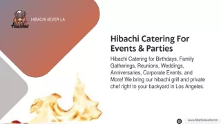 Hibachi Catering For Events & Parties Los Angeles