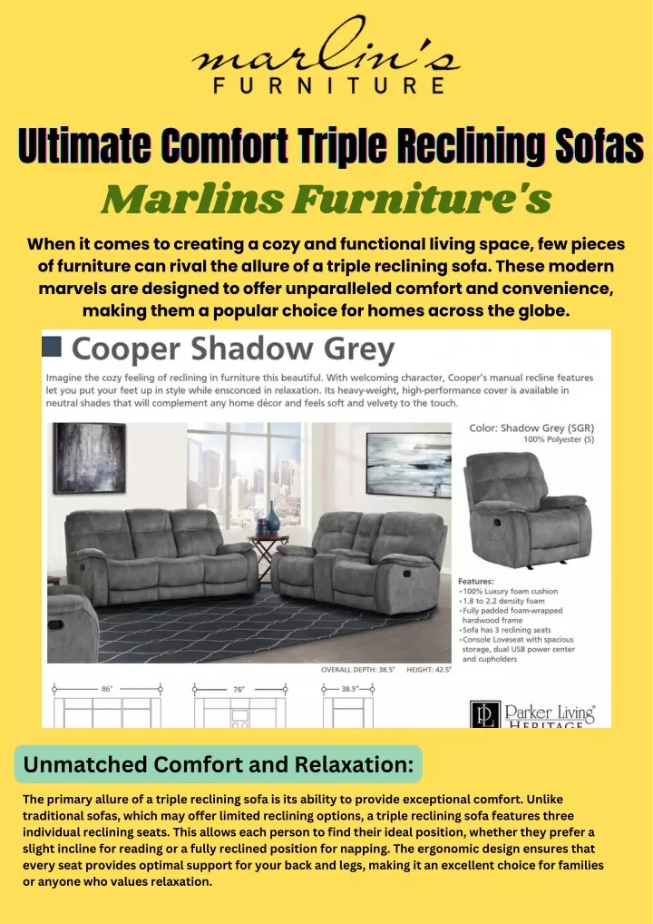 ultimate comfort triple reclining sofas ultimate