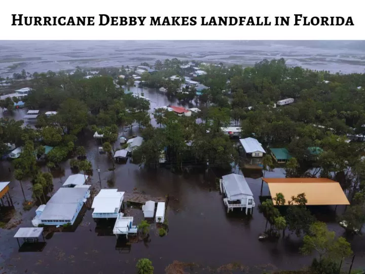 hurricane debby makes landfall in florida