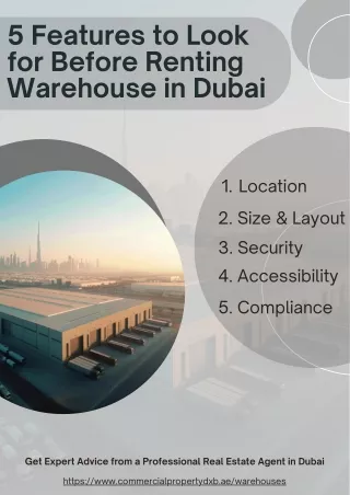 5 Features to Look for Before Renting a Warehouse in Dubai