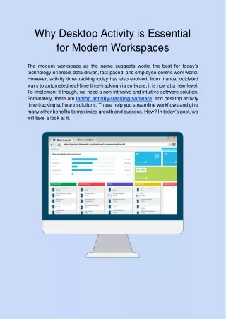 why desktop activity is essential for modern