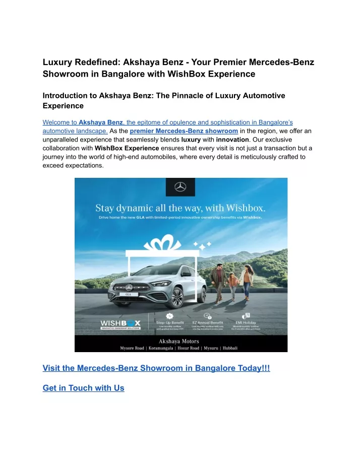 luxury redefined akshaya benz your premier