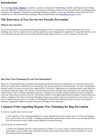 The Benefits of Regular Tree Trimming for Pest Prevention