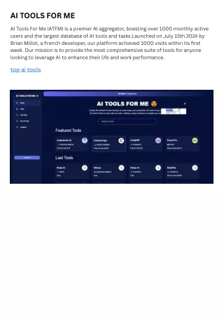 AI TOOLS FOR ME