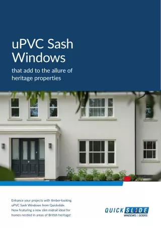 uPVC Sash Windows That Add To The Allure of Heritage Properties