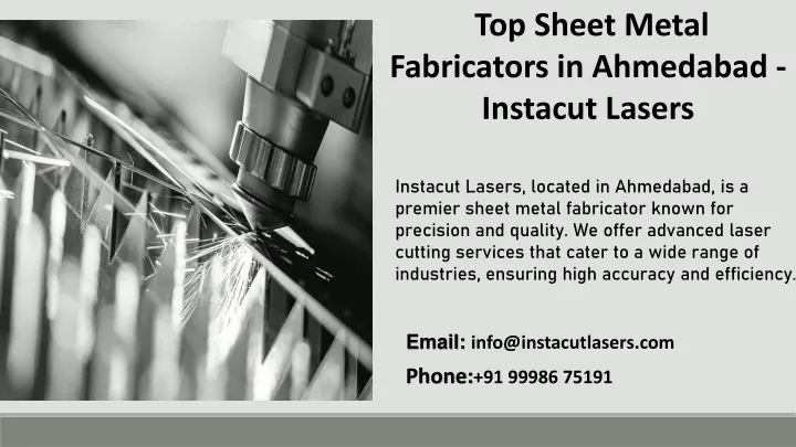 top sheet metal fabricators in ahmedabad instacut