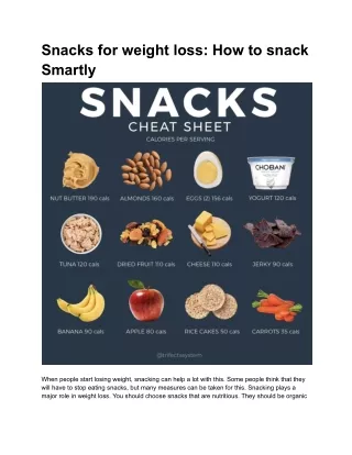 Snacks for weight loss_ How to snack Smartly