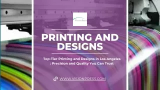 Best Designing & Printing Services Los Angeles | Vision Press