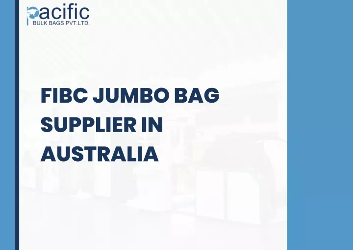 fibc jumbo bag supplier in australia