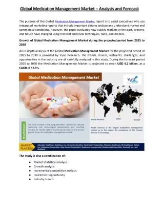 global medication management market analysis