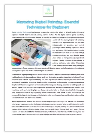 mastering digital painting essential