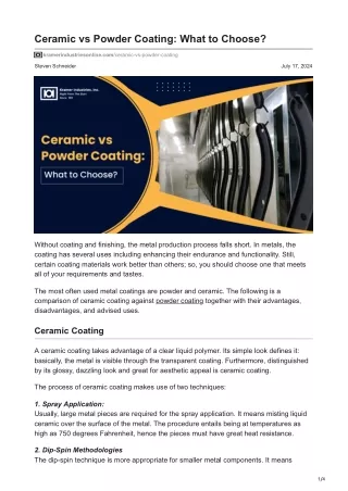 kramerindustriesonline.com-Ceramic vs Powder Coating What to Choose