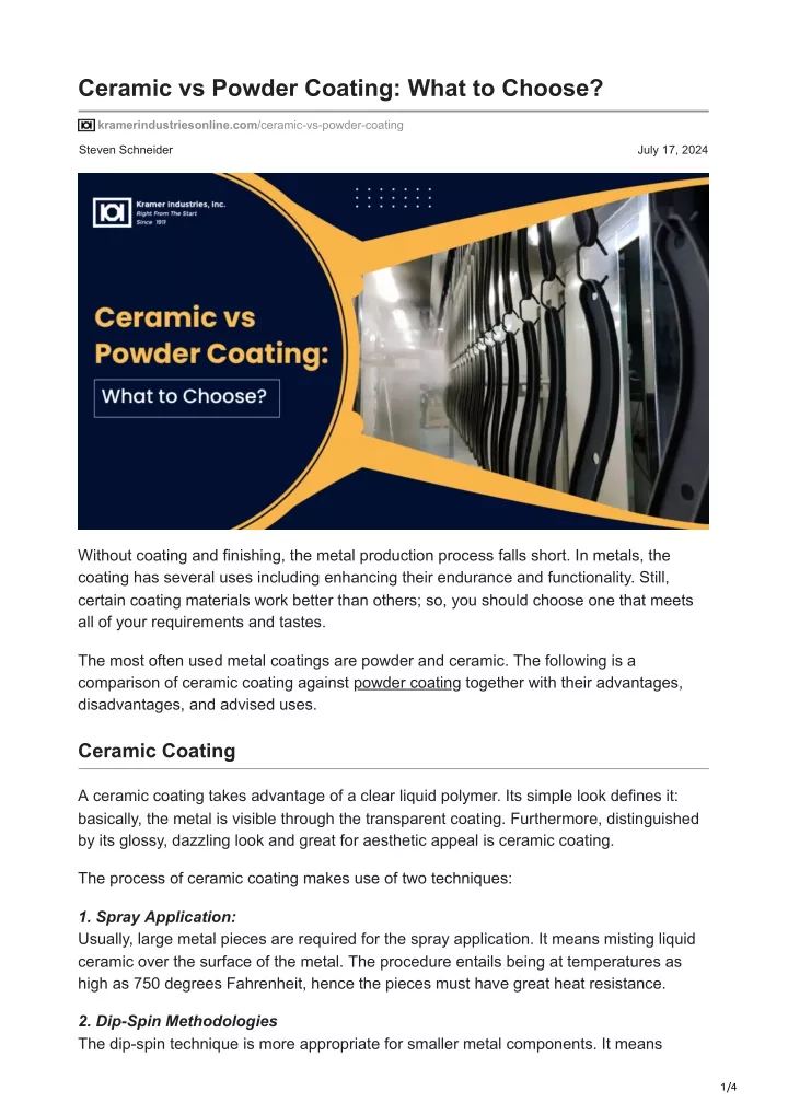 ceramic vs powder coating what to choose